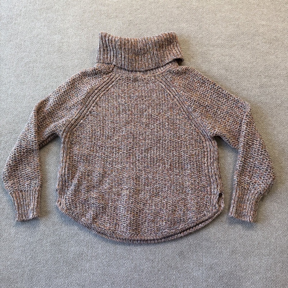 Prana Callisto Colorful Western Raglan Knit Turtleneck Sweater Woman's Sz M - Picture 9 of 10